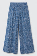 Leaf Print Wide Leg Pants