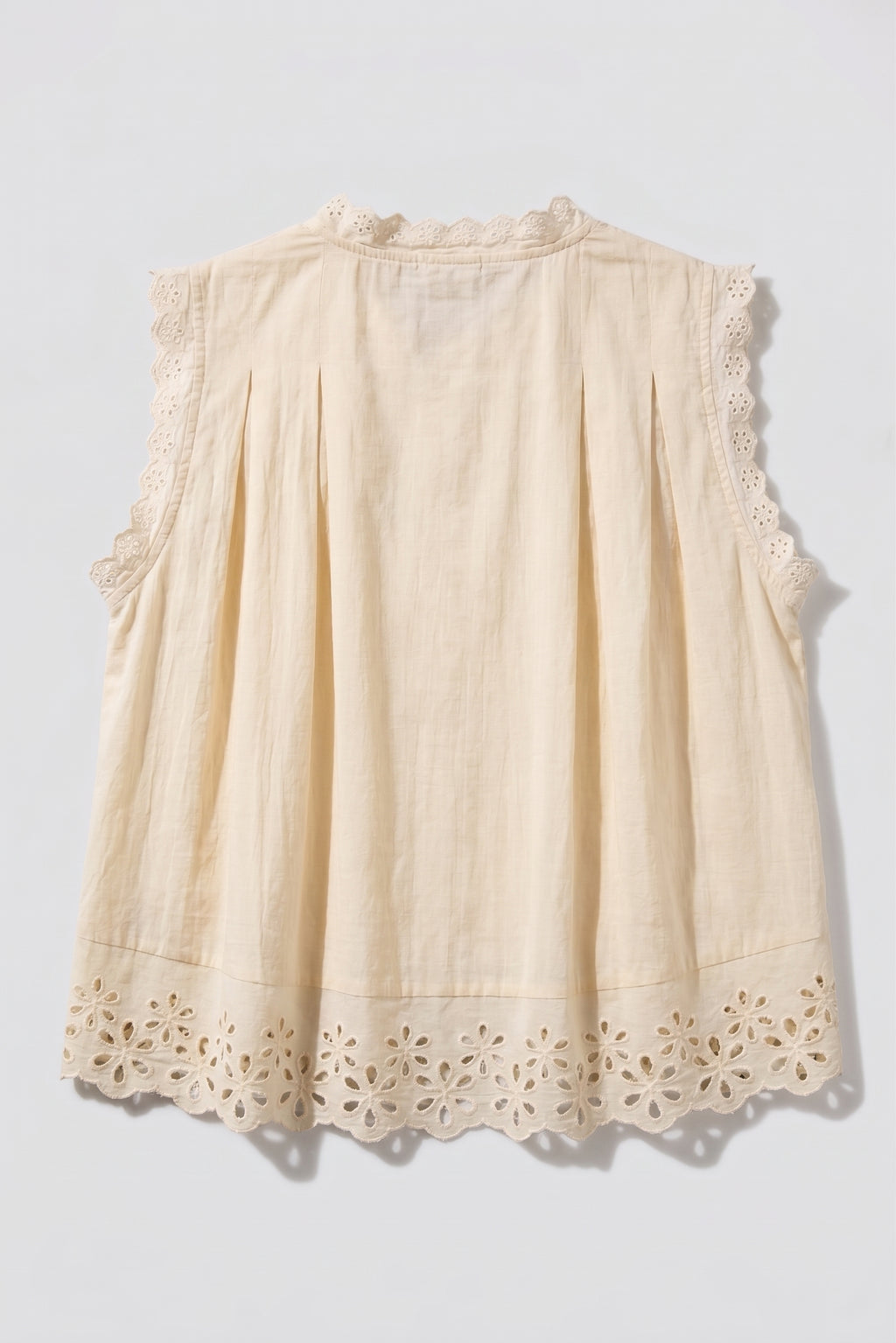 Eyelet Sleeveless Blouse