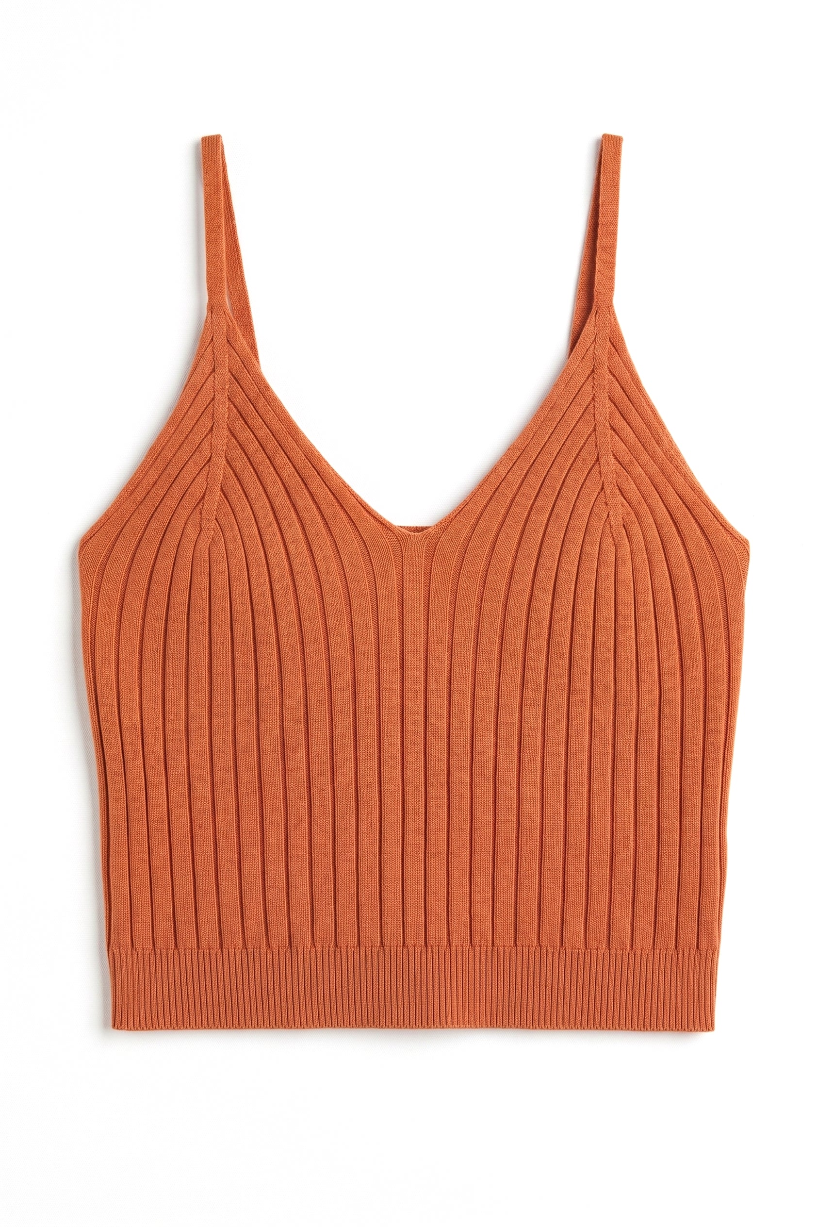 Ribbed Cropped Cami Tank