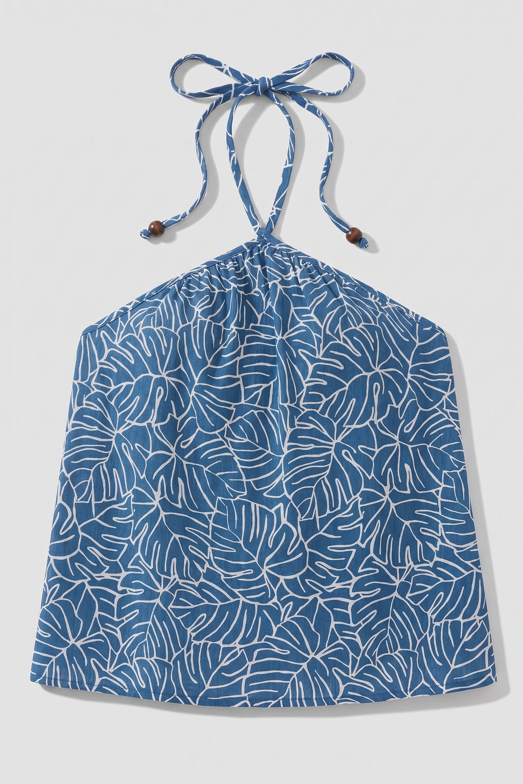 Leaf Print Halter Tank Top