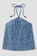Leaf Print Halter Tank Top
