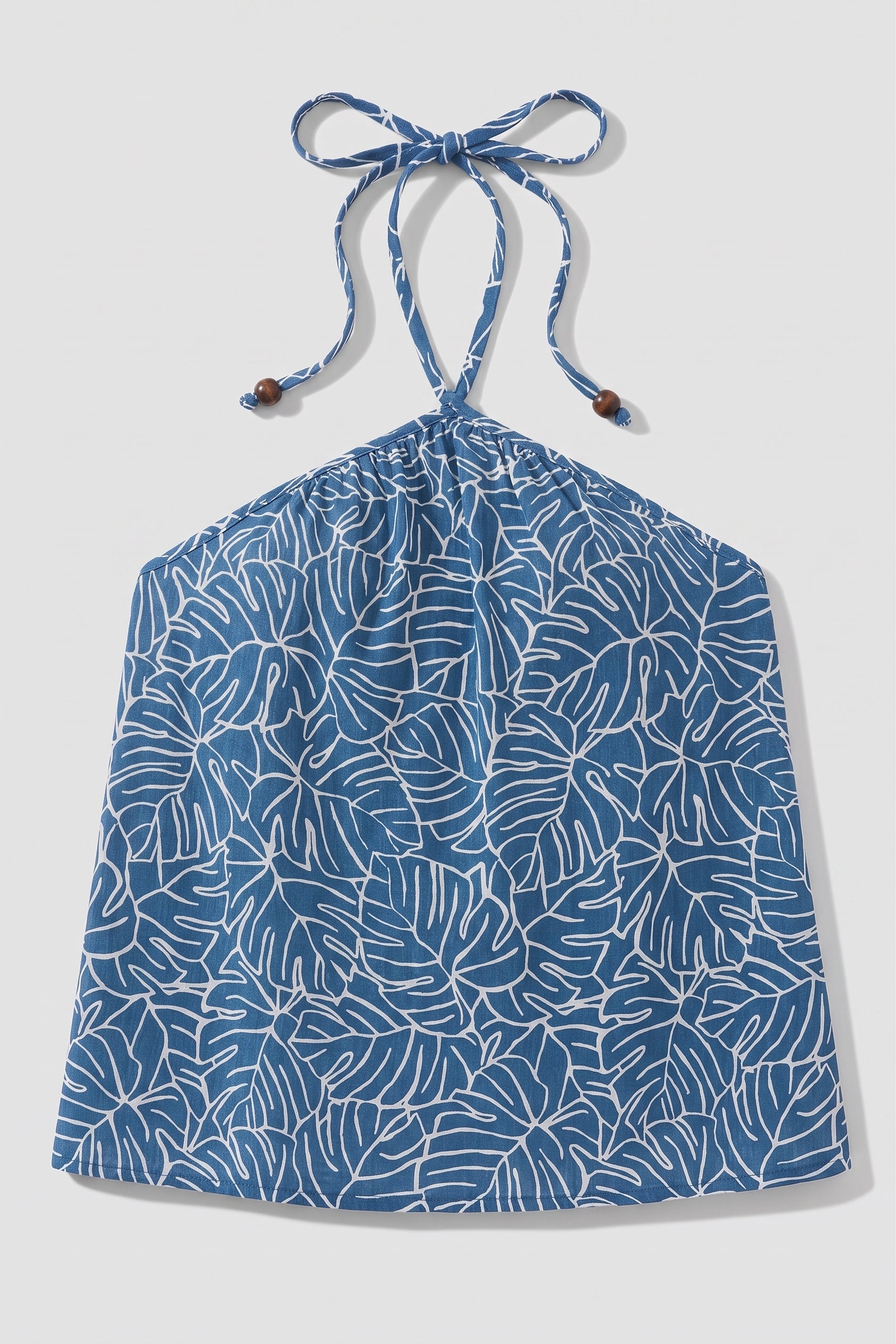 Leaf Print Halter Tank Top