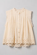 Eyelet Sleeveless Blouse