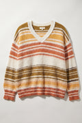 Multi Stripe Eyelash Knit Sweater
