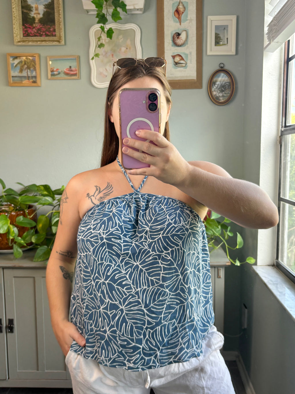 Island Escape Halter Tank Top