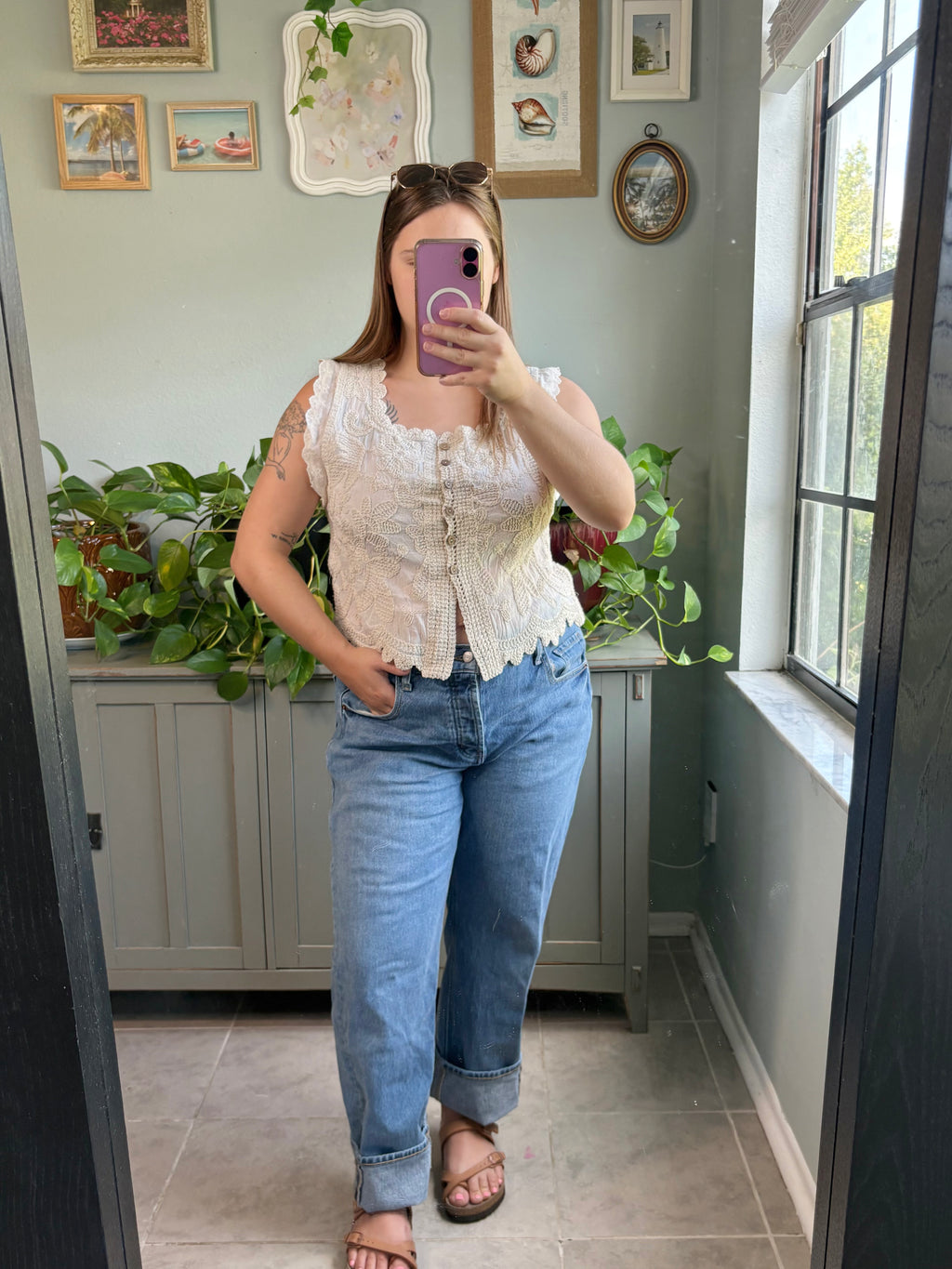 Seabreeze Embroidered Button Shirt