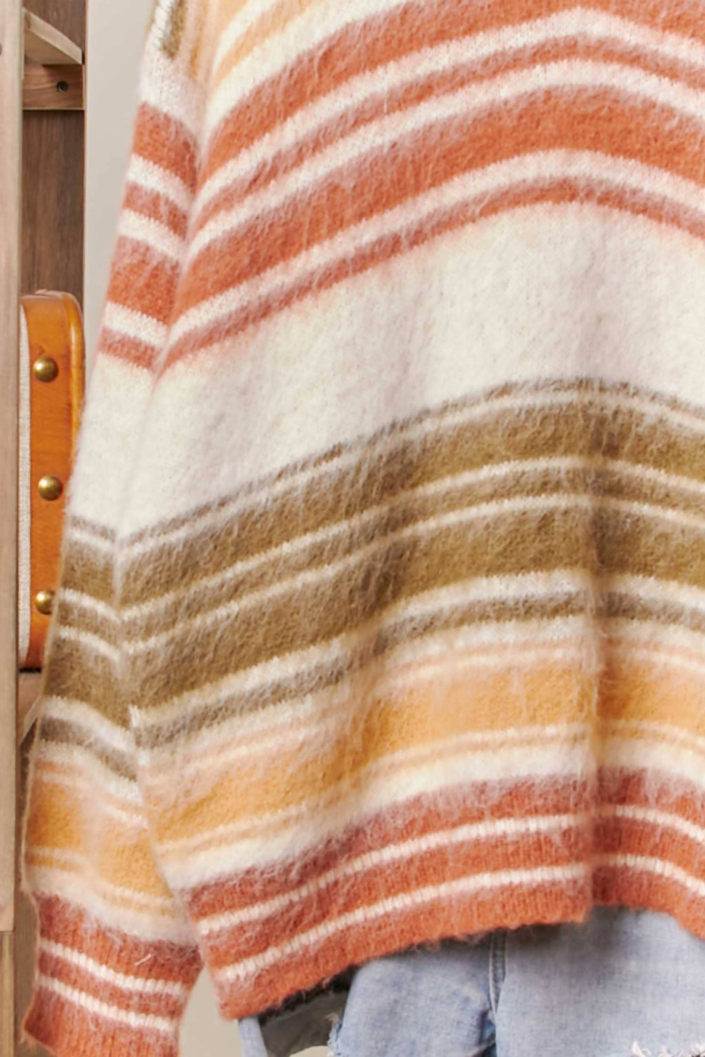 Multi Stripe Eyelash Knit Sweater