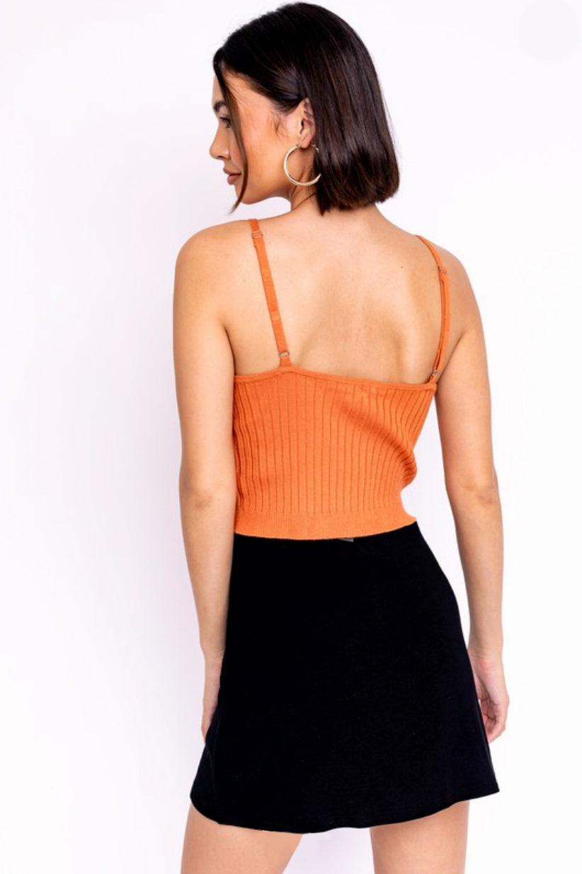 Ribbed Cropped Cami Tank
